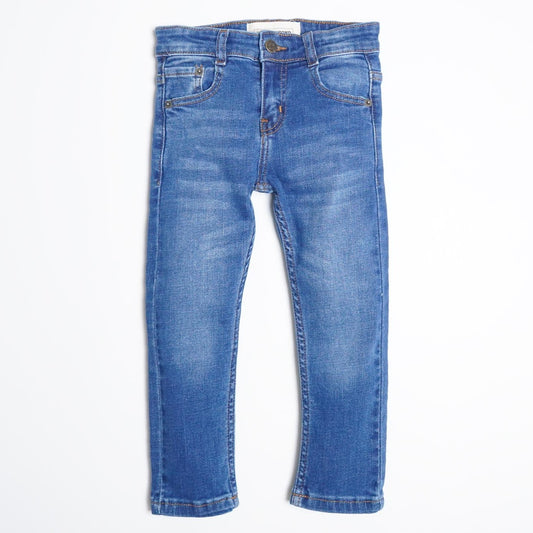 Kids Mid-Wash Blue Denim Jeans