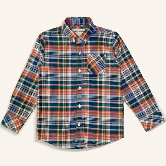 Multicolor Checkered Button-Up Shirt