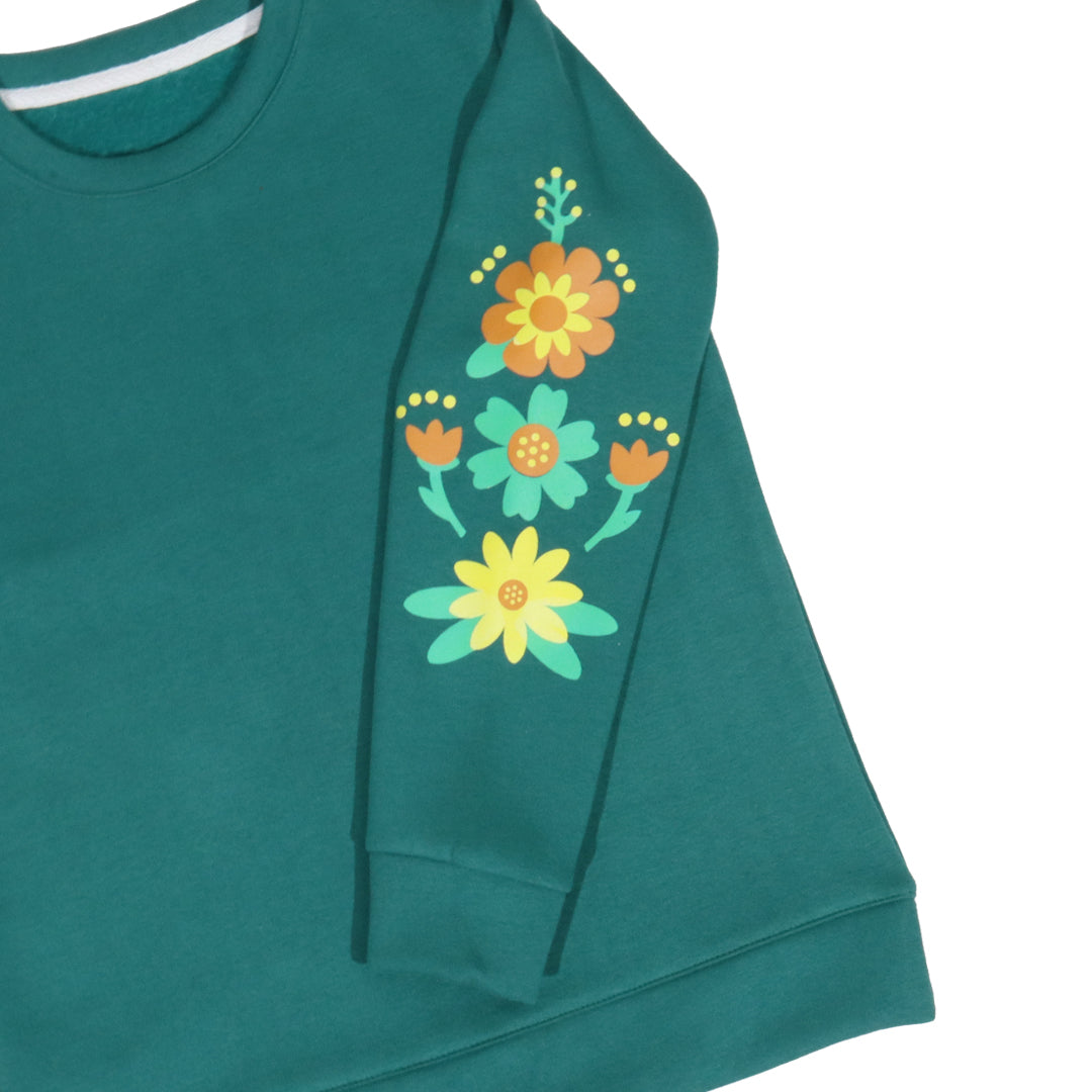 Floral Sleeves Sweatshirt