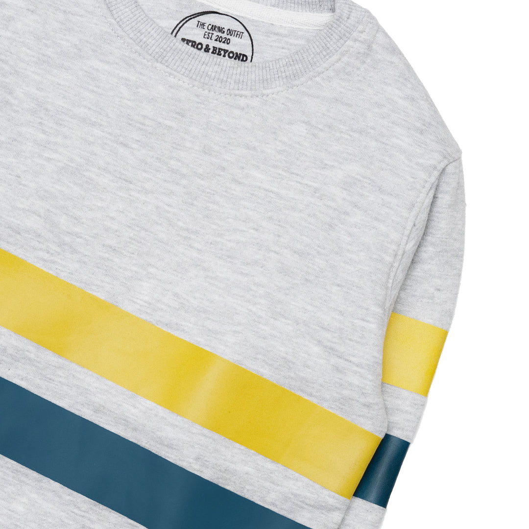 Grey Striped Sweatshirt