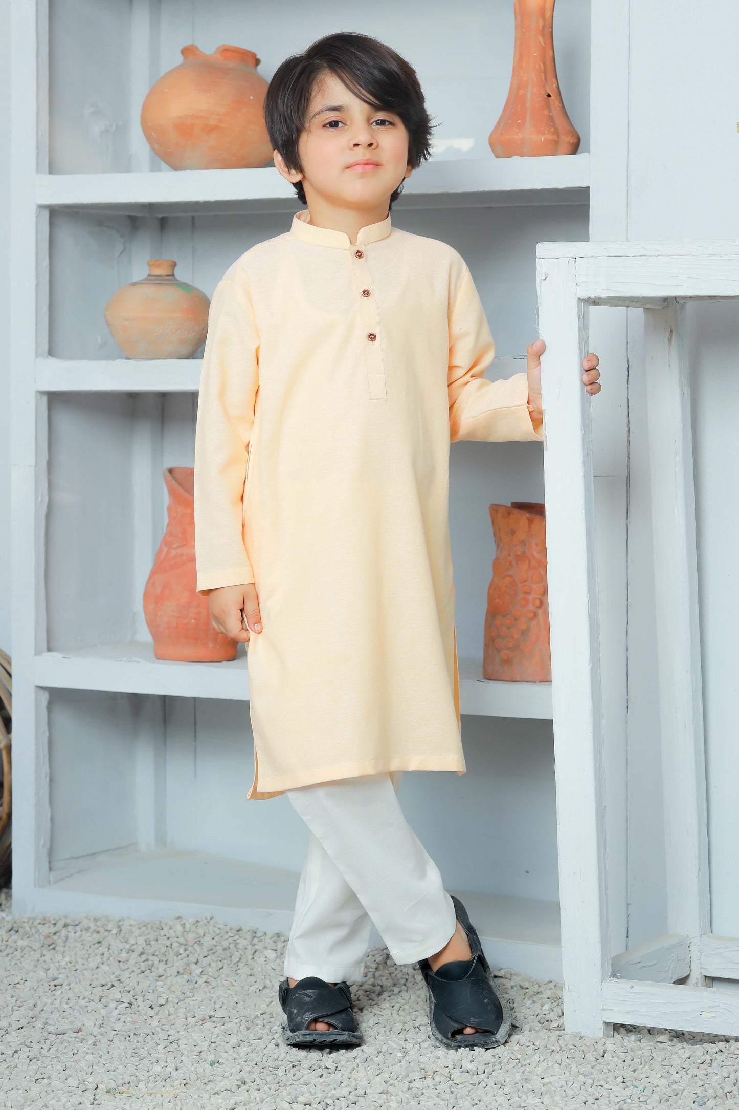 Peach Kurta for Boys