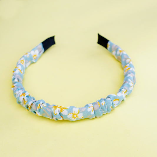 aqua floral headband