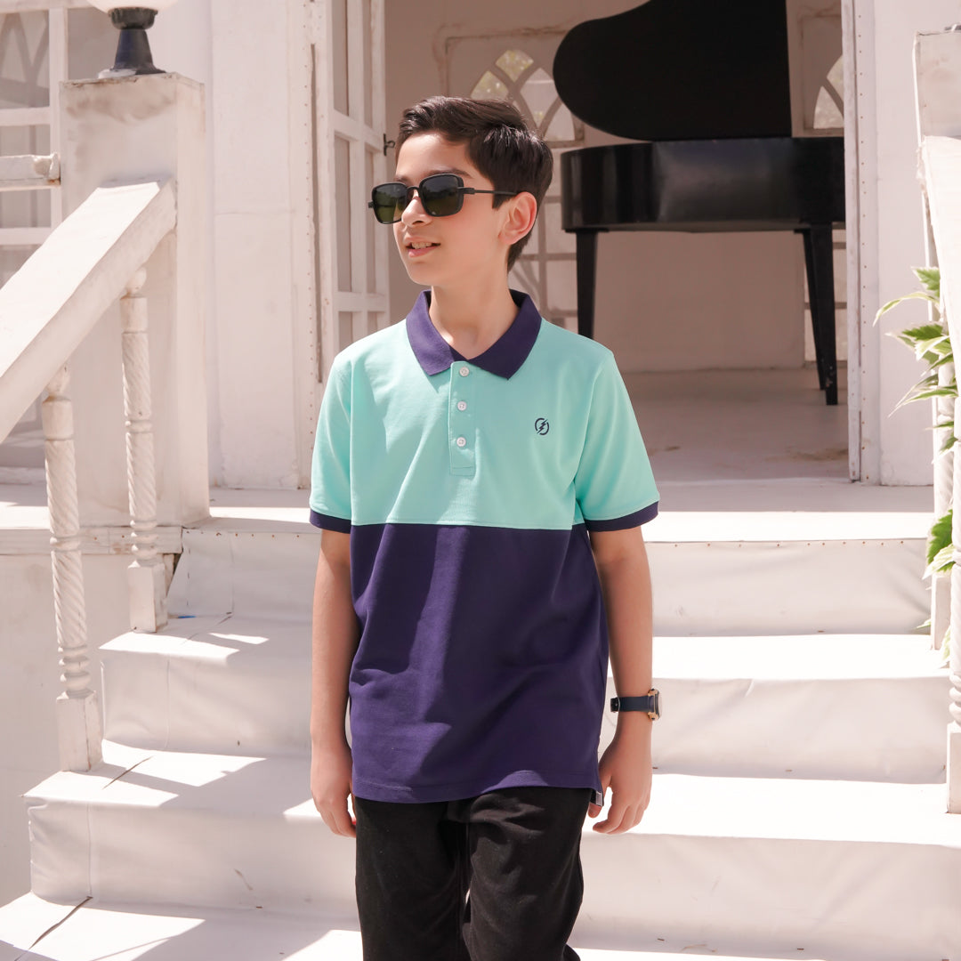 Cut & Sew Polo Tee