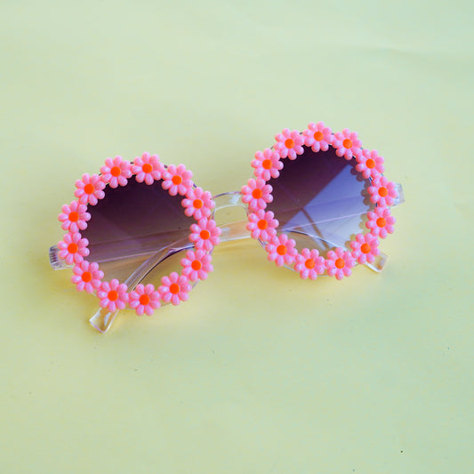 Pink flower sunglasses