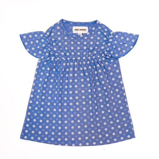 Blue Floral Print Top
