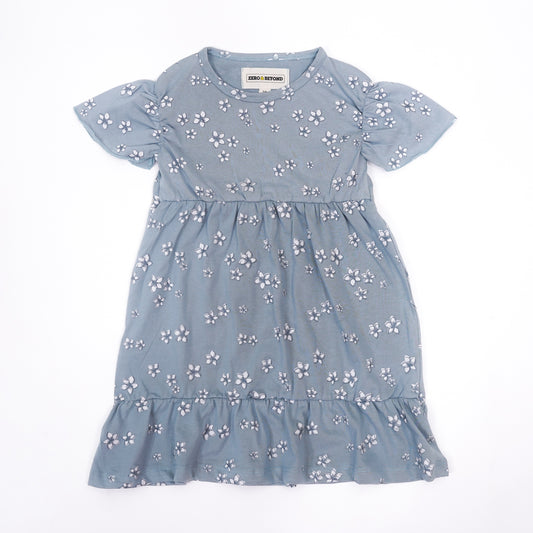 Bluish Gray Floral Dress