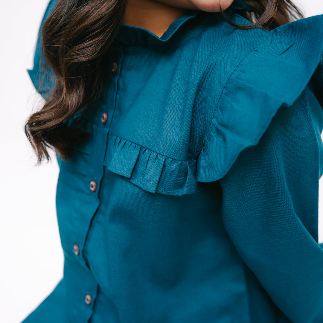 Teal Solid Top