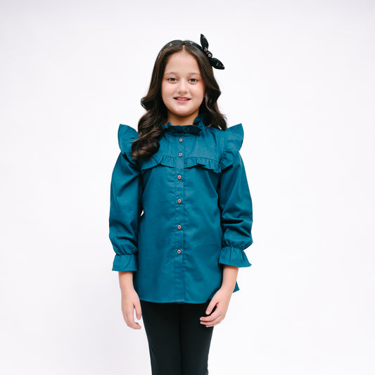 Teal Tiered Top