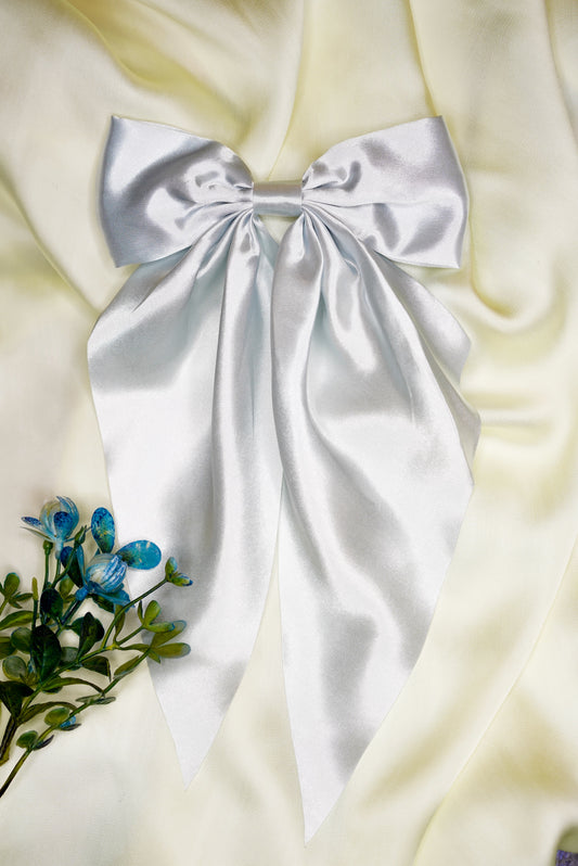Silver silk long bow