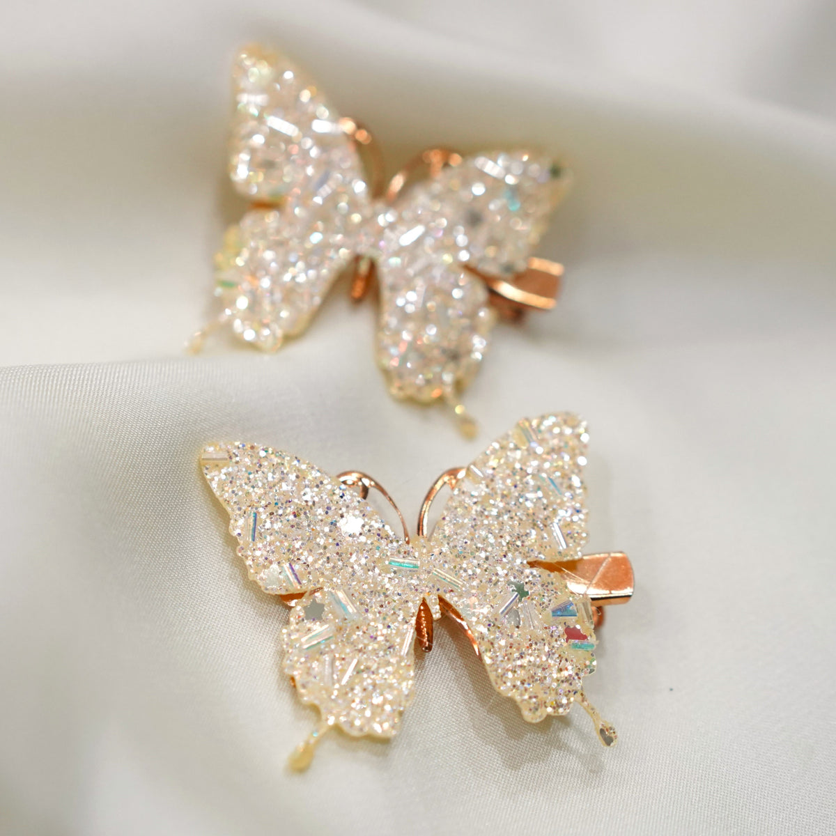 Yellow Butterfly Metal Hiarclip