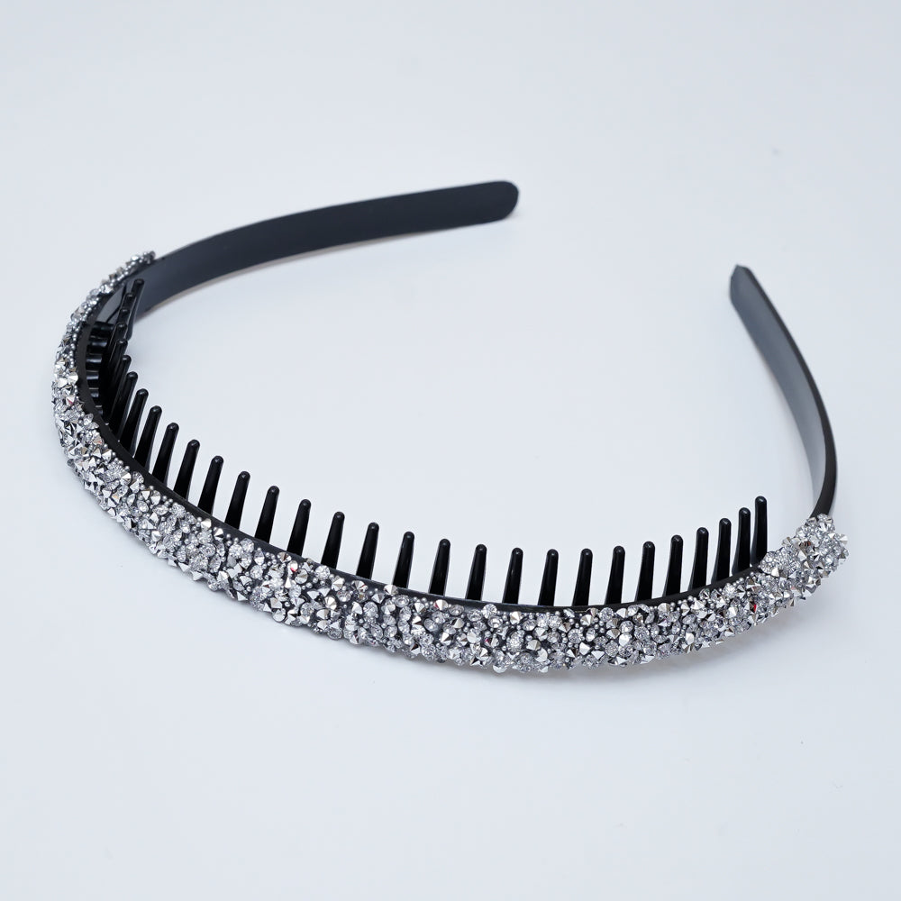 Silver Beaded Headband