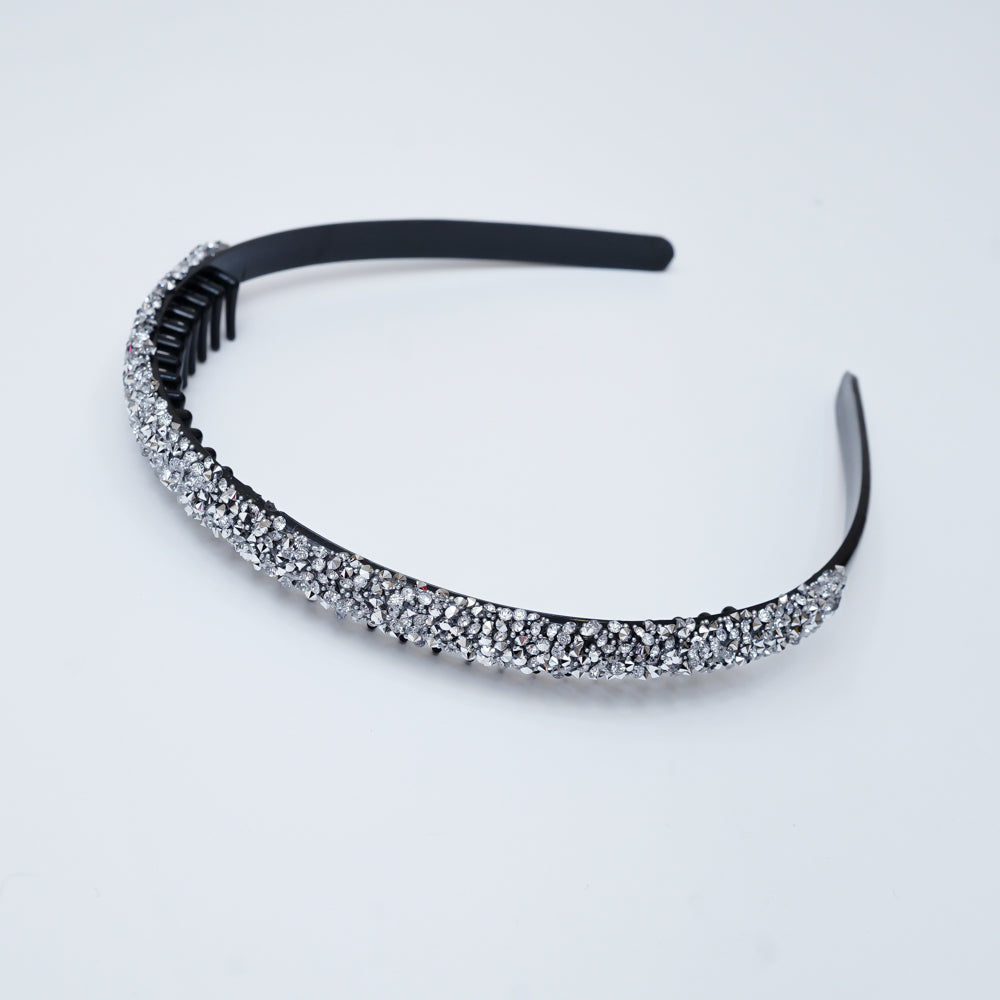 Silver Hairband with SILVER Rhinestones