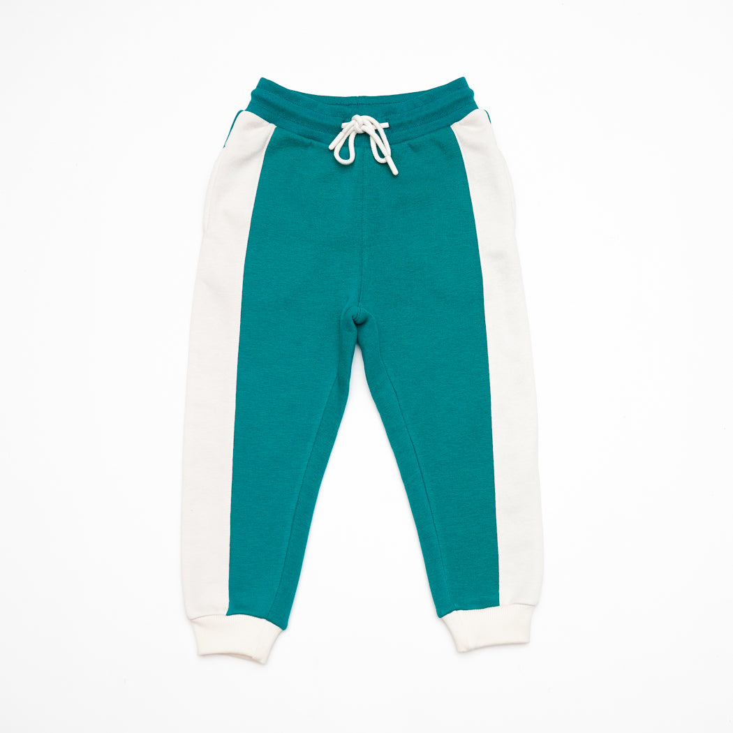 Teal & White Trouser
