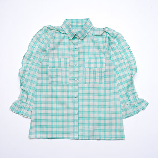 Green Checkered Cotton Shirt