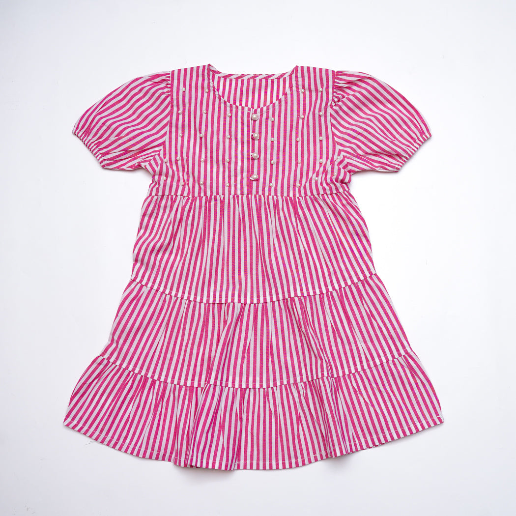 Red Striped Pearl Dress