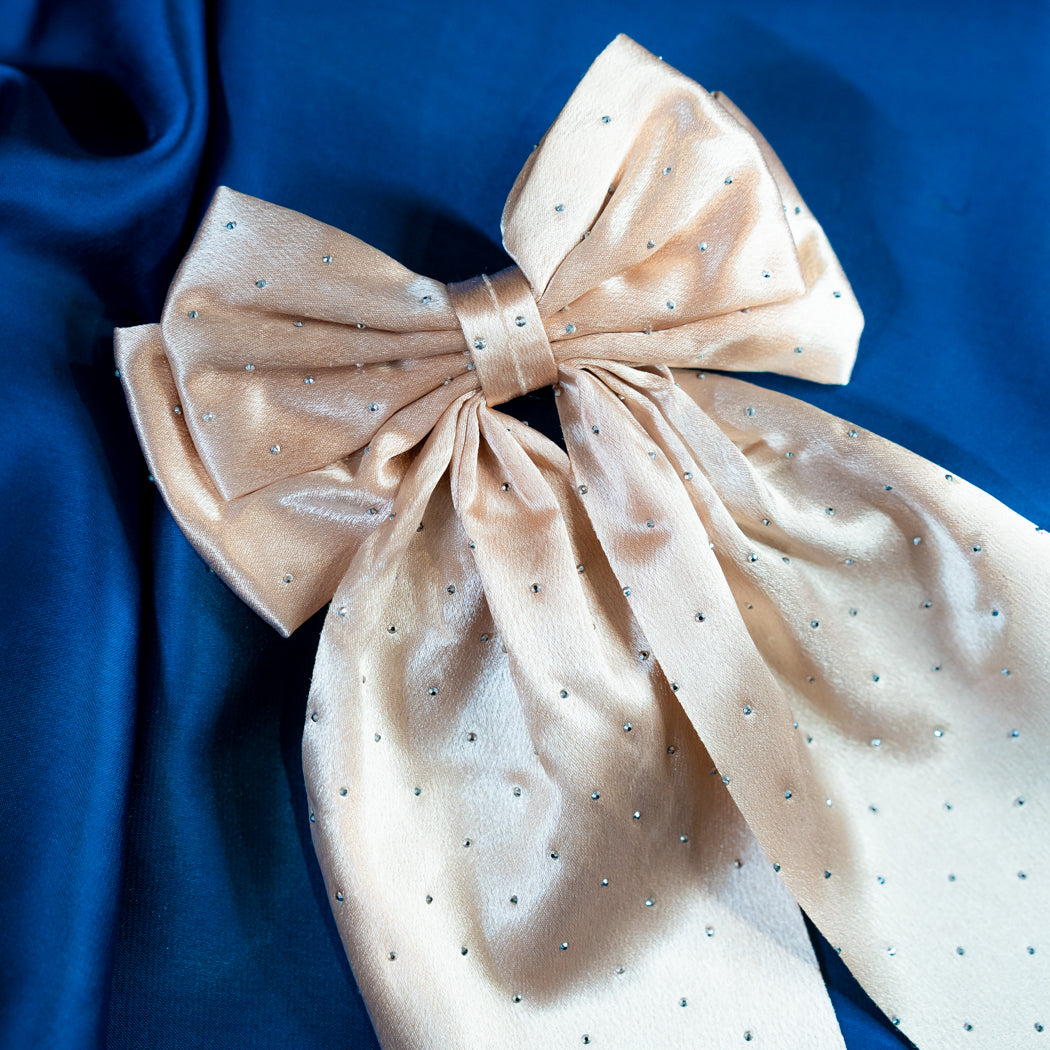 Rose Gold Beaded premium long bow