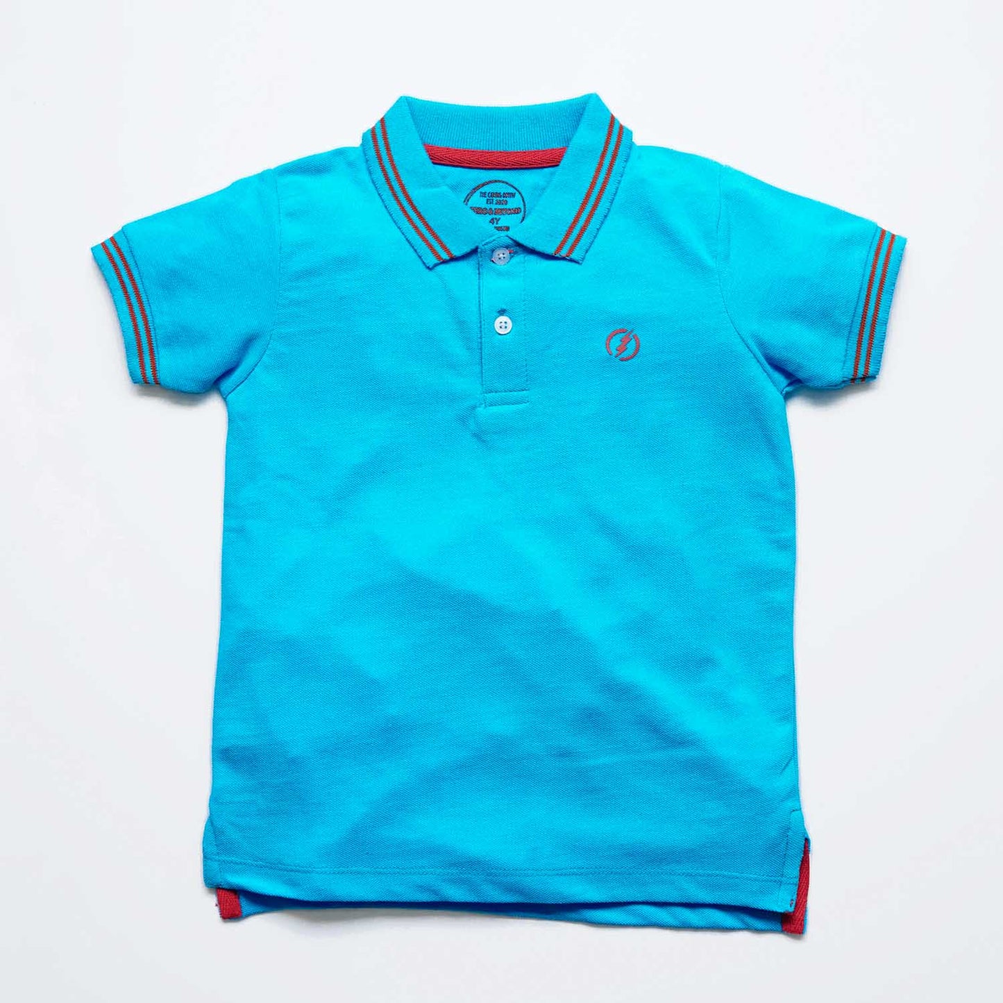 Aqua blue logo Polo Shirt