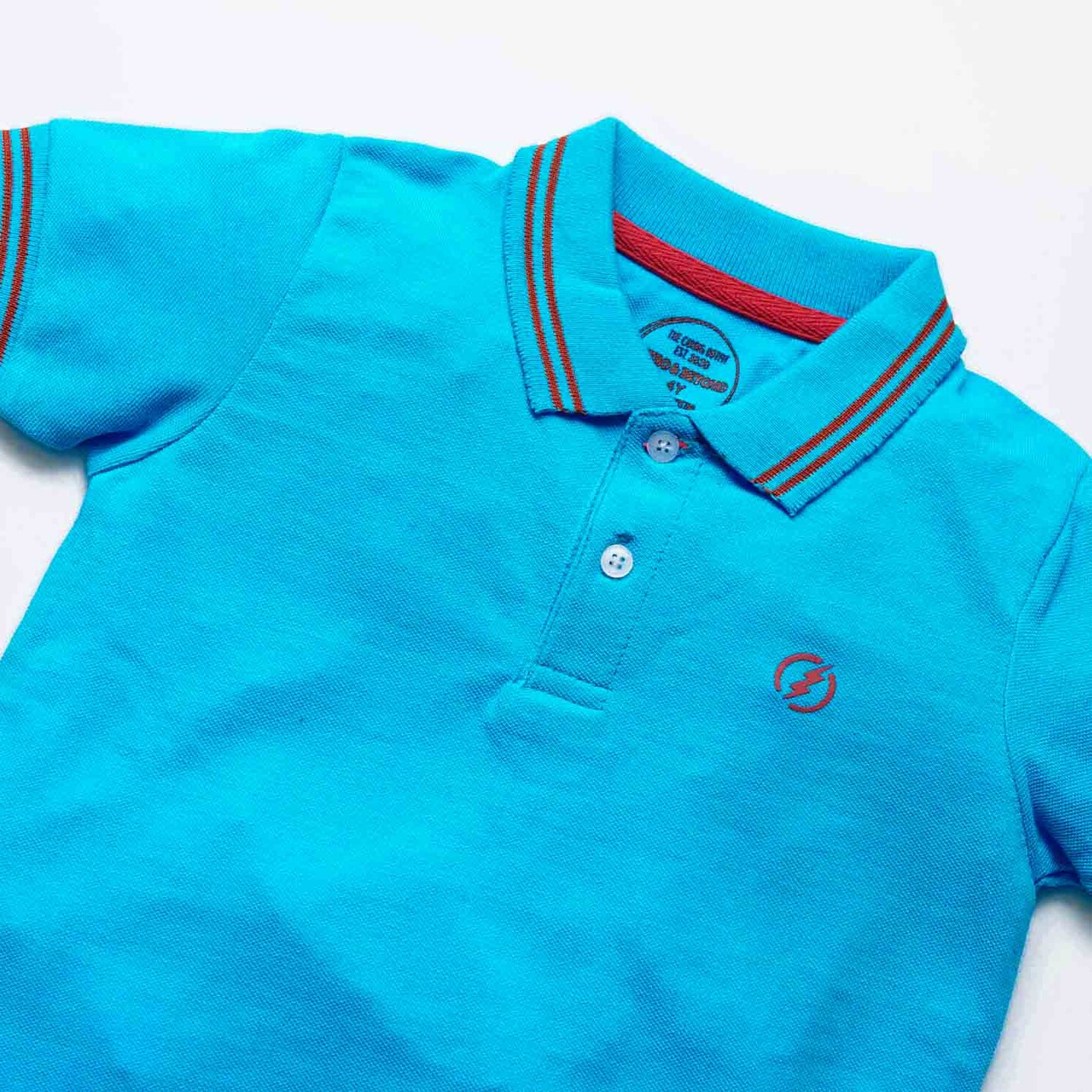 Aqua blue logo Polo Shirt