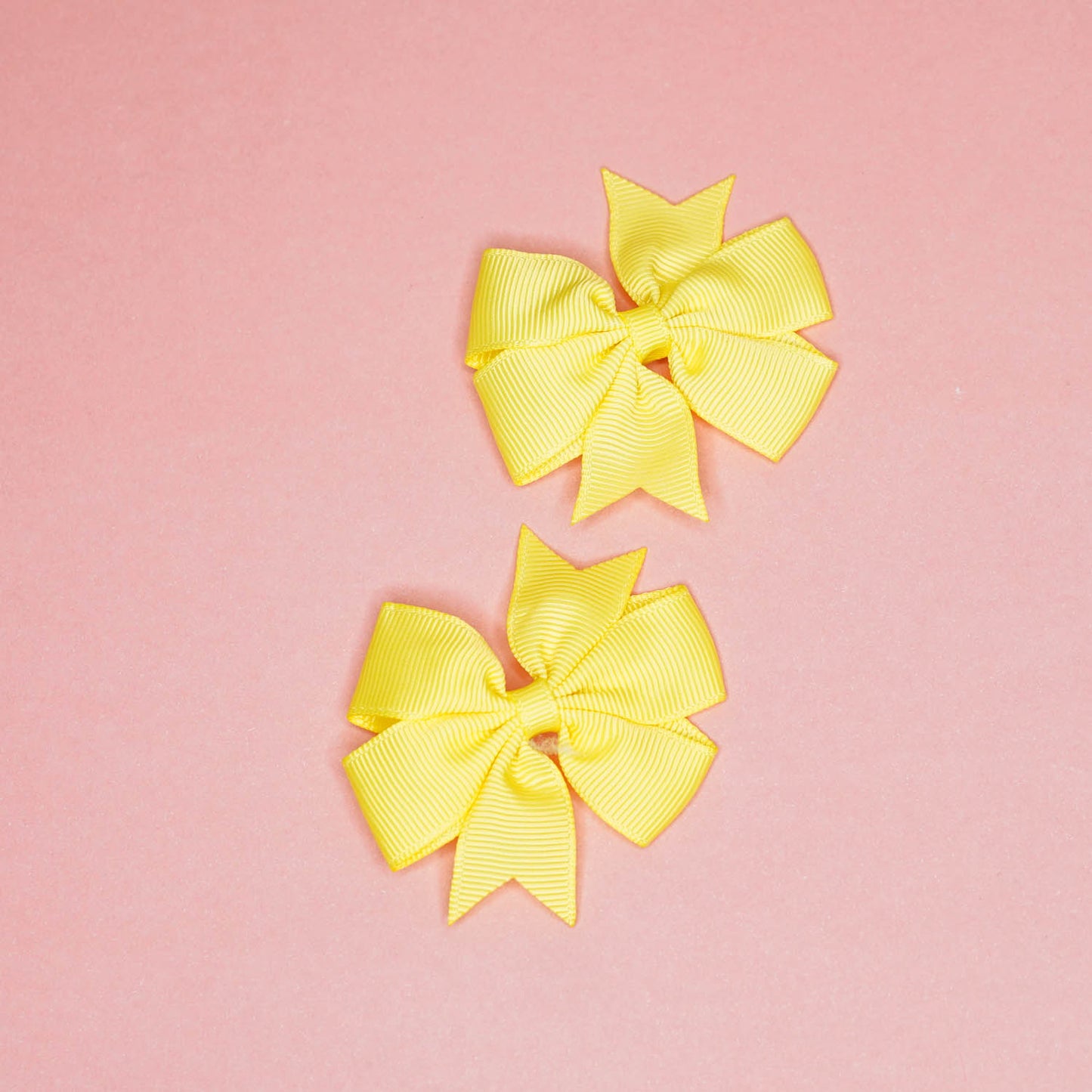 Solid Yellow bow hairclip