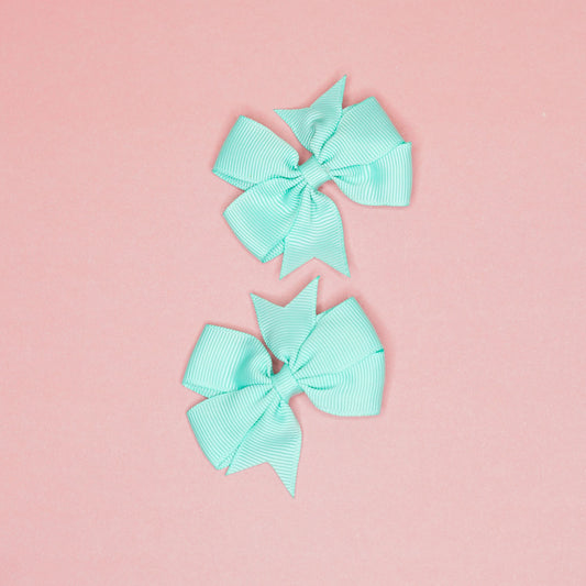 Aqua bow hairclip