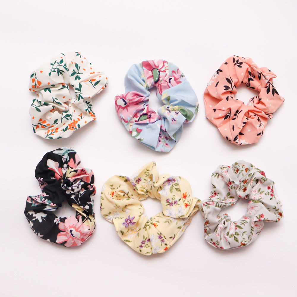 Floral Multicolour Scrunchies