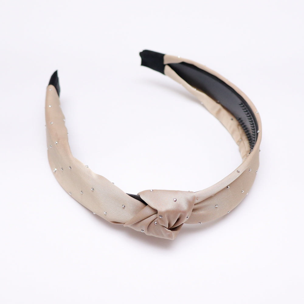 Beige Silk Premium knot Headband