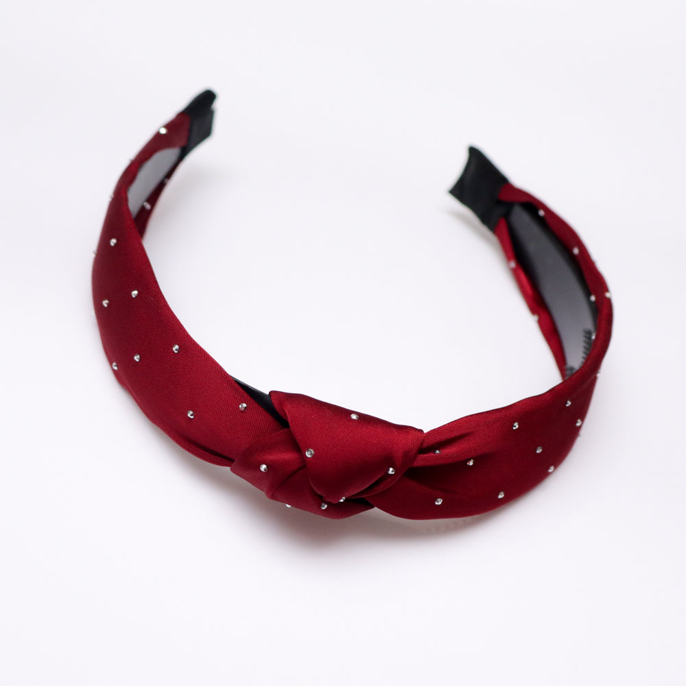 Maroon Silk Premium knot Headband