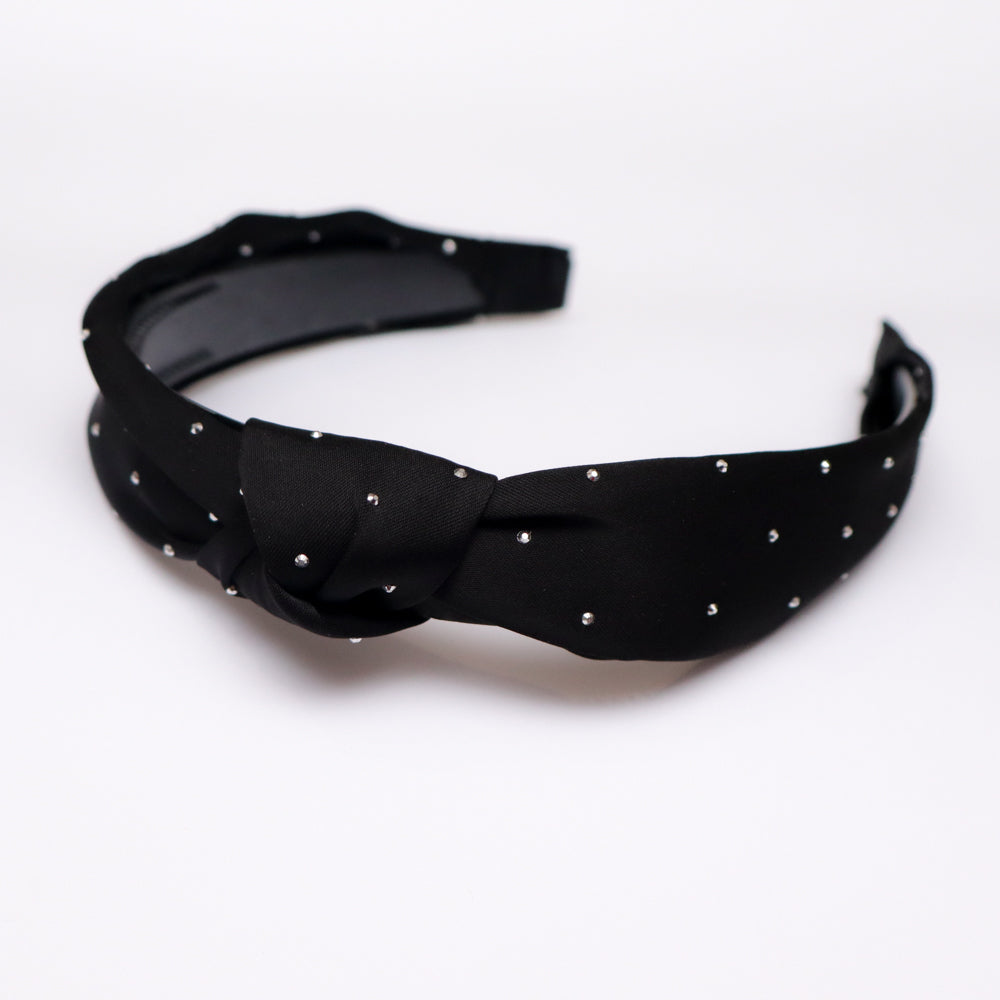 Black Silk Premium knot Headband