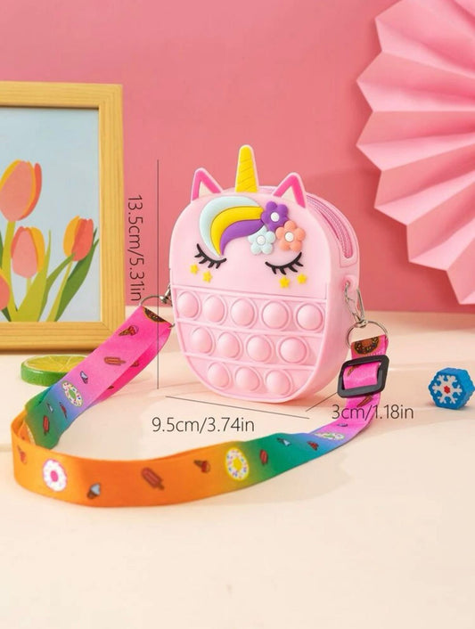Silicon pink unicorn bag
