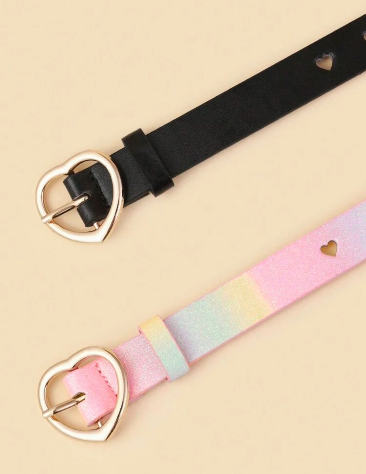 Heart shape buckle belt