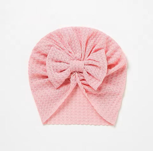 Pink baby turban