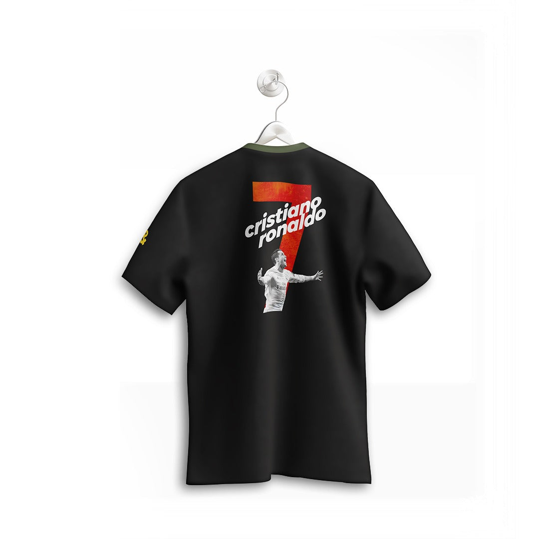 Ronaldo Black Sports T-shirt