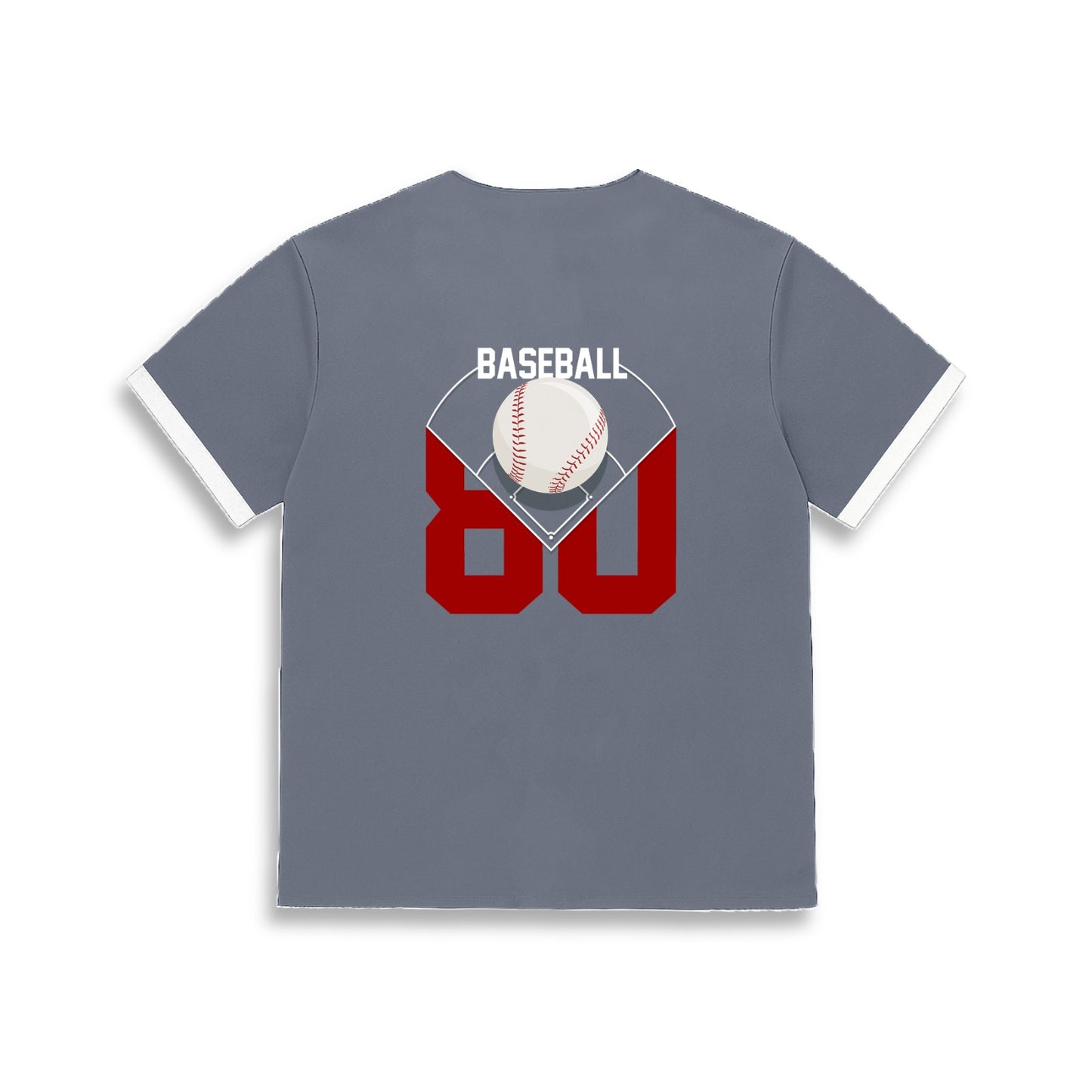 Kids Grey Baseball Jersey T-Shirt