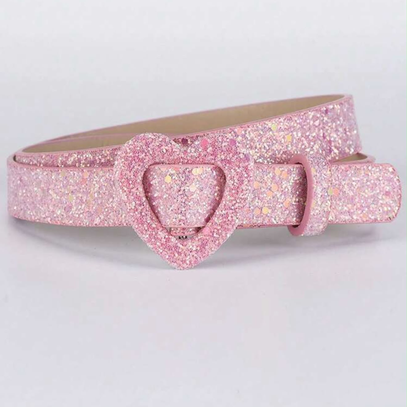 Pink Heart shape shimmer Belt