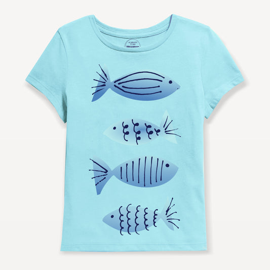 Aqua Fish Printed T-Shirt