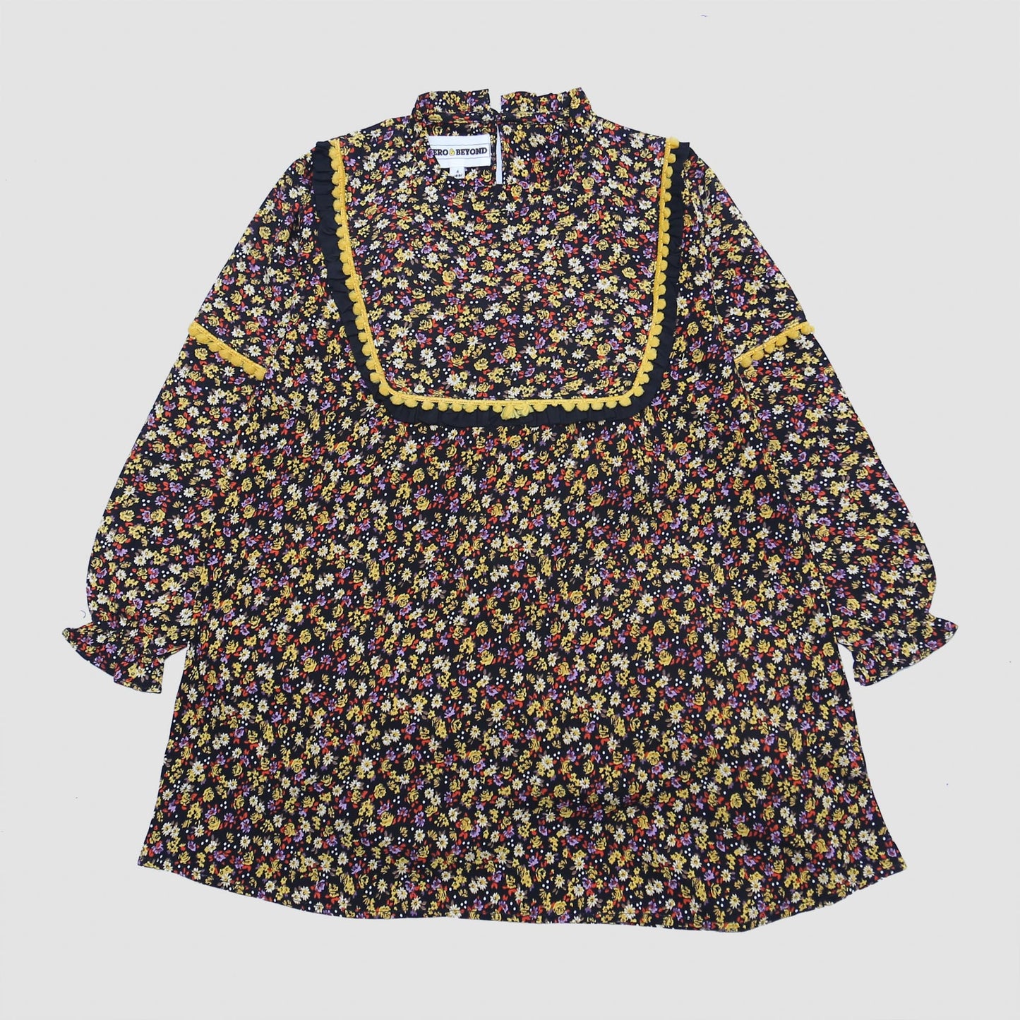Black Floral Printed Top