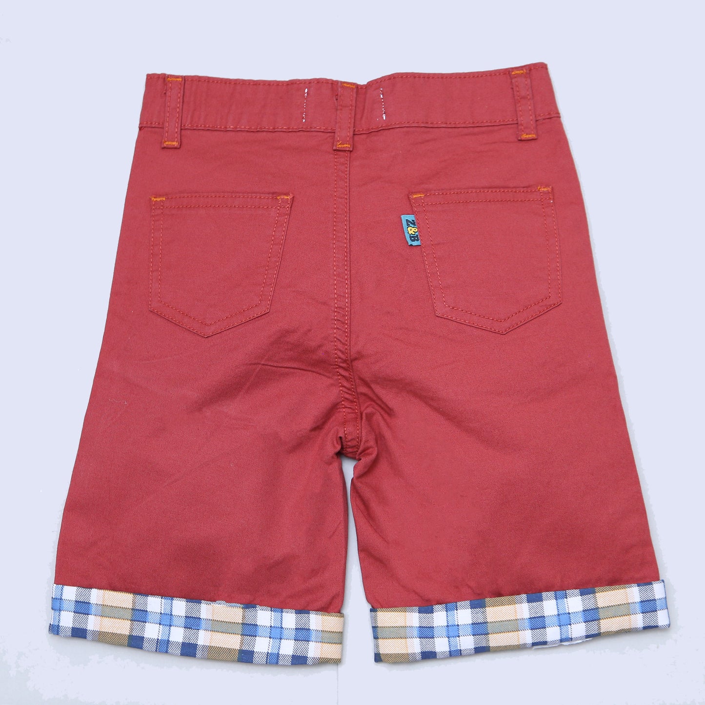 Kids Red Twill Shorts