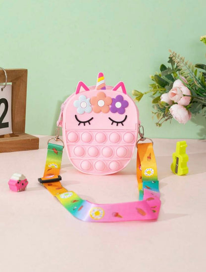 Silicon pink unicorn bag