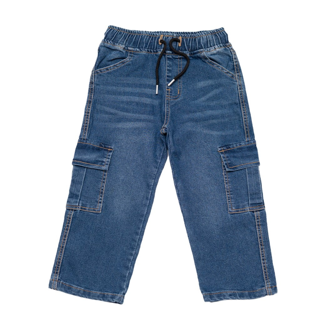 Boys Black 6 Pocket Jeans