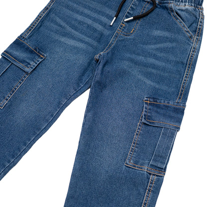 Boys Black 6 Pocket Jeans