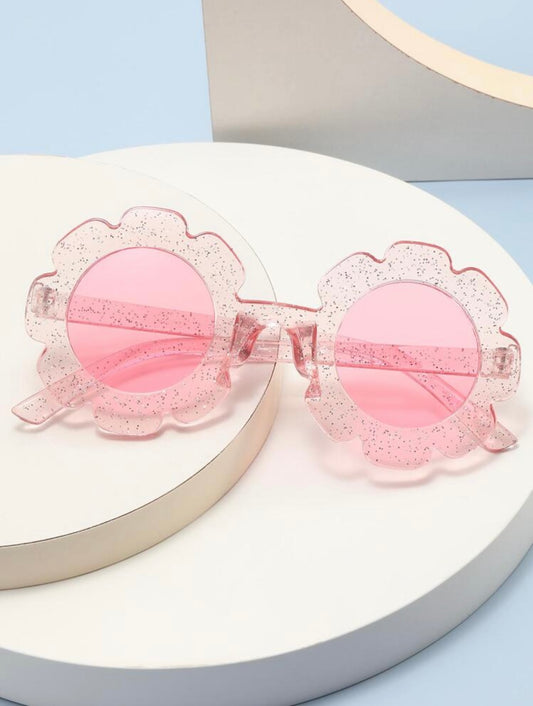 Light pink glitter sunglasses