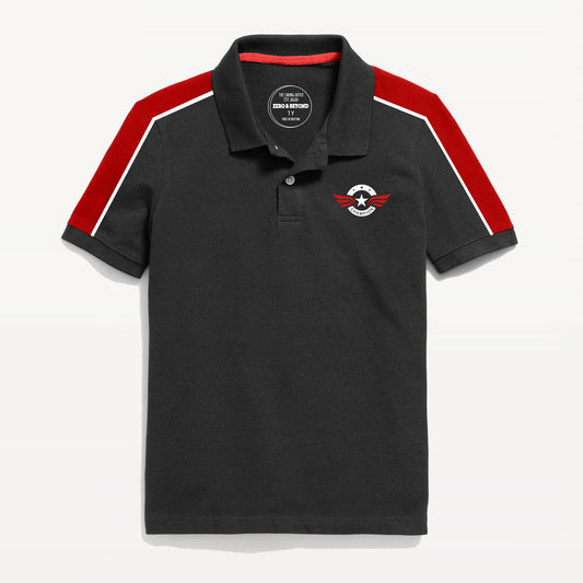 Black & Red Polo