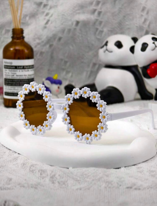 White floral sunglasses