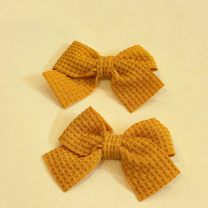 Solid Theme Bow Hairclips
