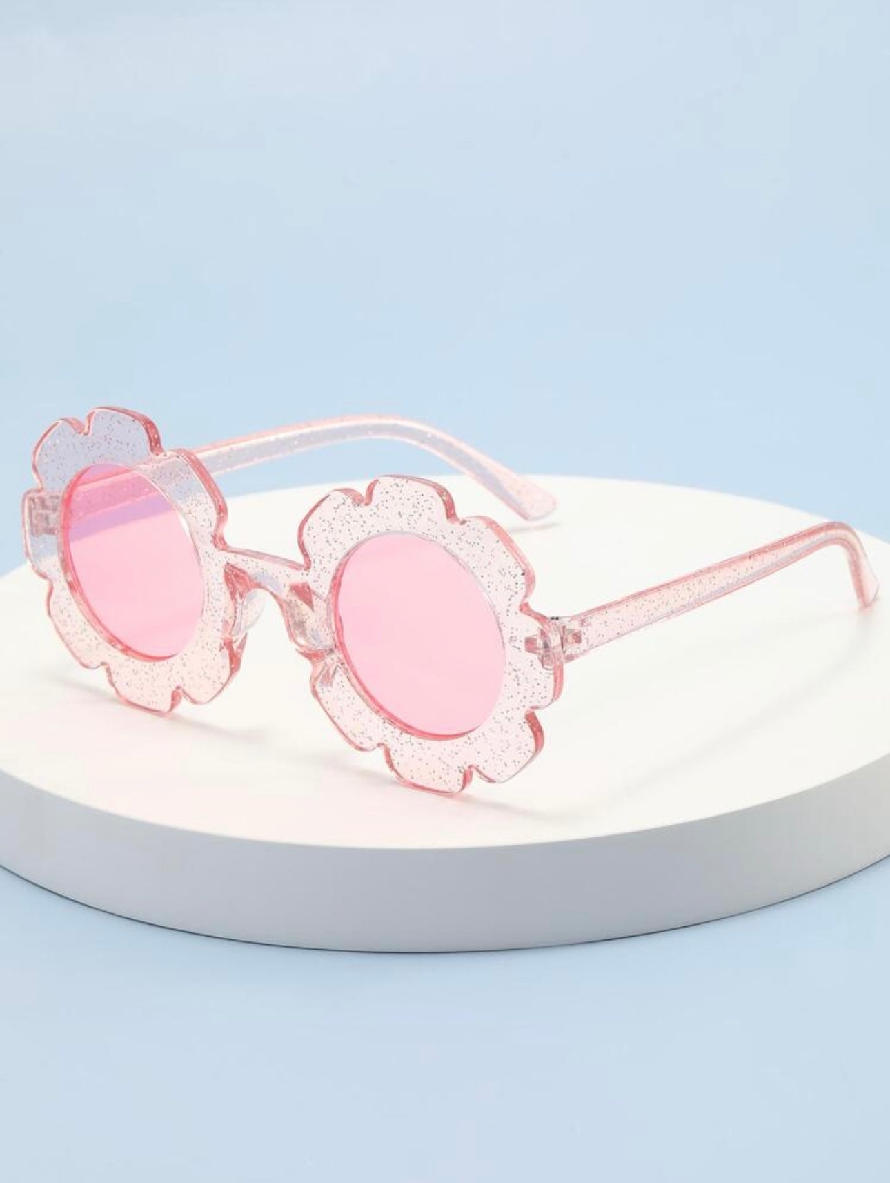 Light pink glitter sunglasses