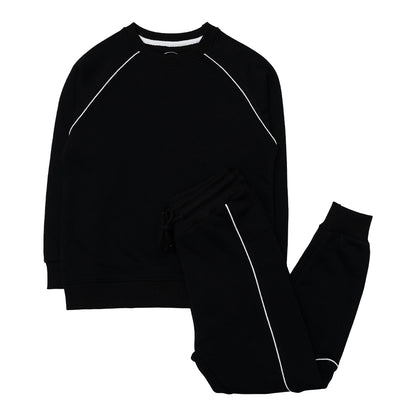 Black Solid Tracksuit