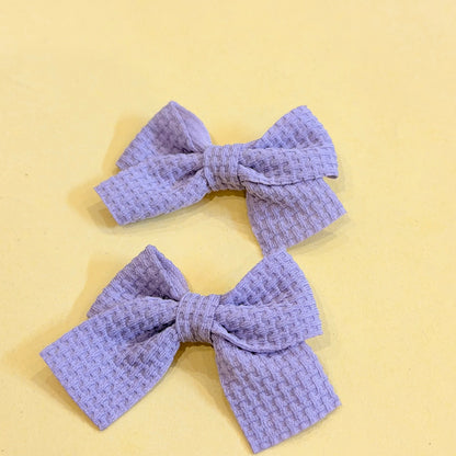 Solid Theme Bow Hairclips