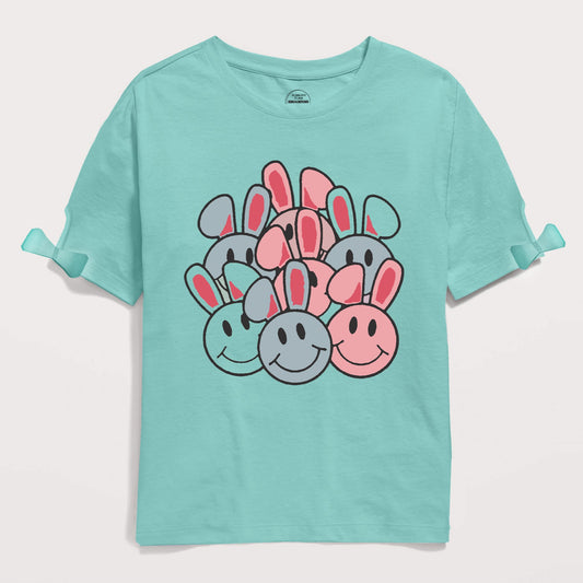 Tops for Girls, Bunny Faces T-Shirt