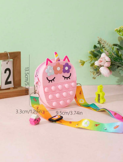 Silicon pink unicorn bag