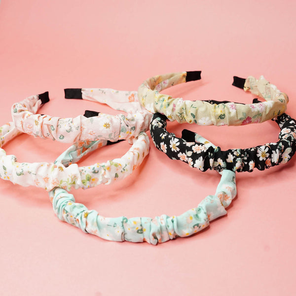 Floral printed headbands (Pack of 2 Assorted)